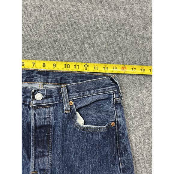 Levis 501 Jeans 30x32 Y2K 90s Grunge Button Fly USA Skater Streetwear Retro Blue - Picture 10 of 14
